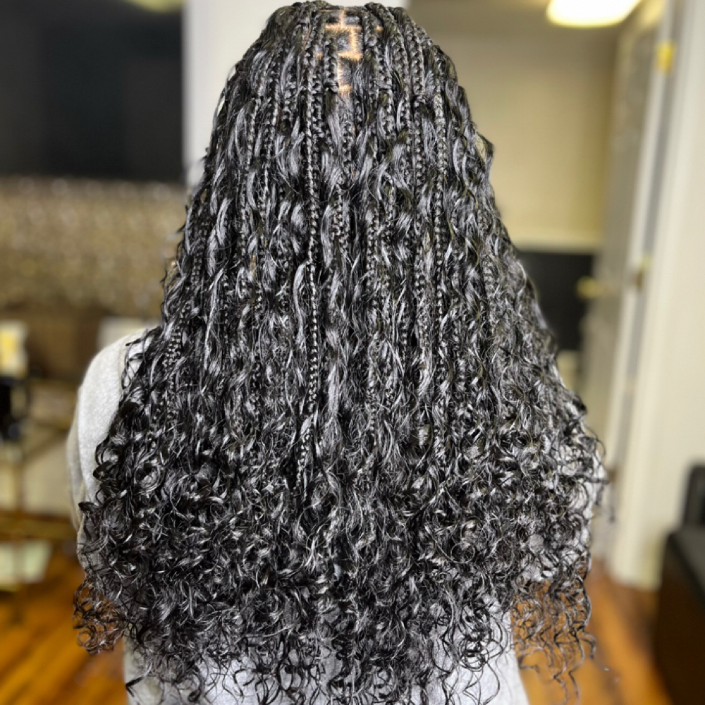 Knotless Plaits at BraidsNBeyond in Concord, NC