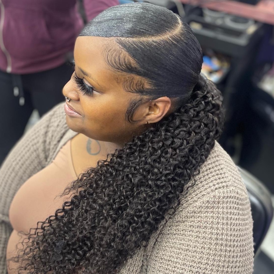 Sleeked Jenny Ponytail at BeYoutiful Beauty Barr in Houston, TX