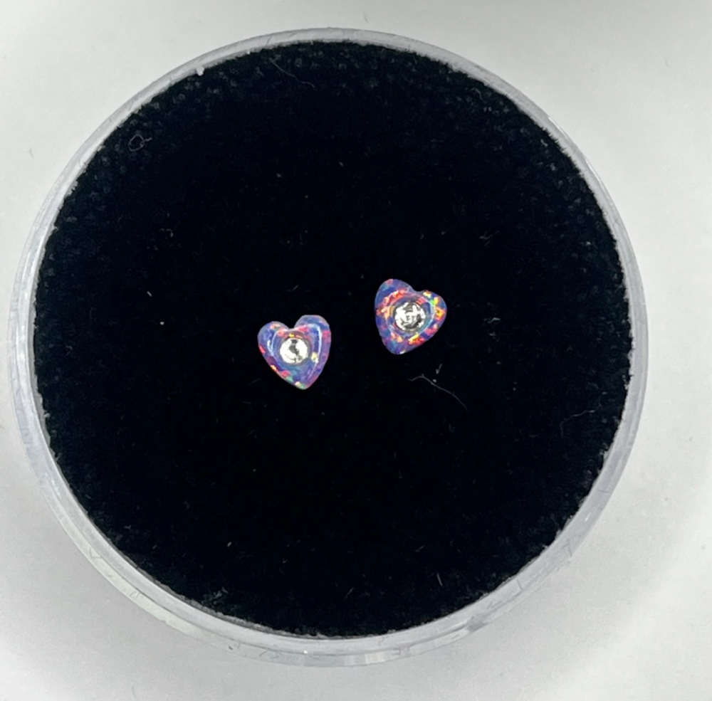 Unicorn Hearts with CZ stone