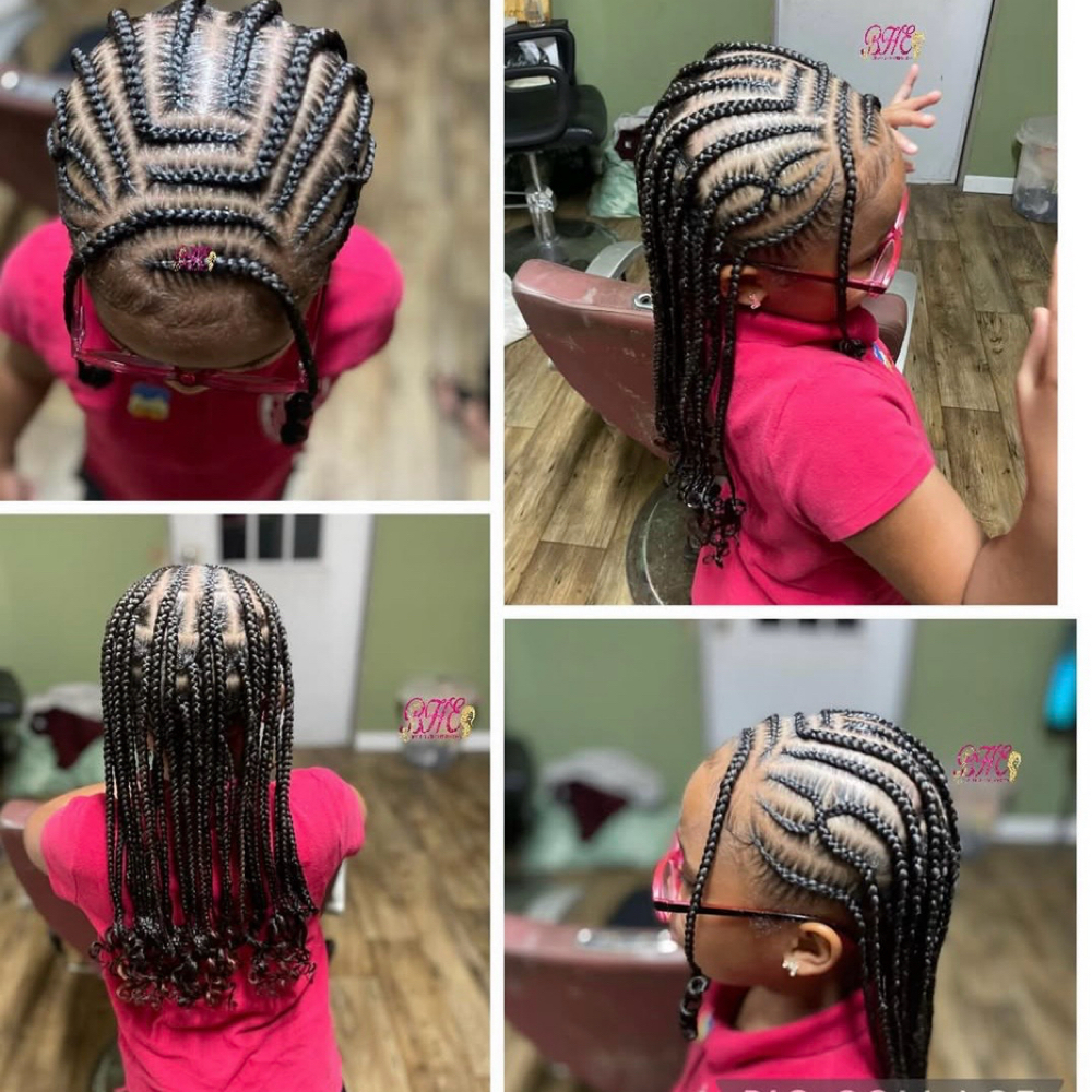 Kid Stitch Braids w Knotless at Erica Sam in Opelousas, LA