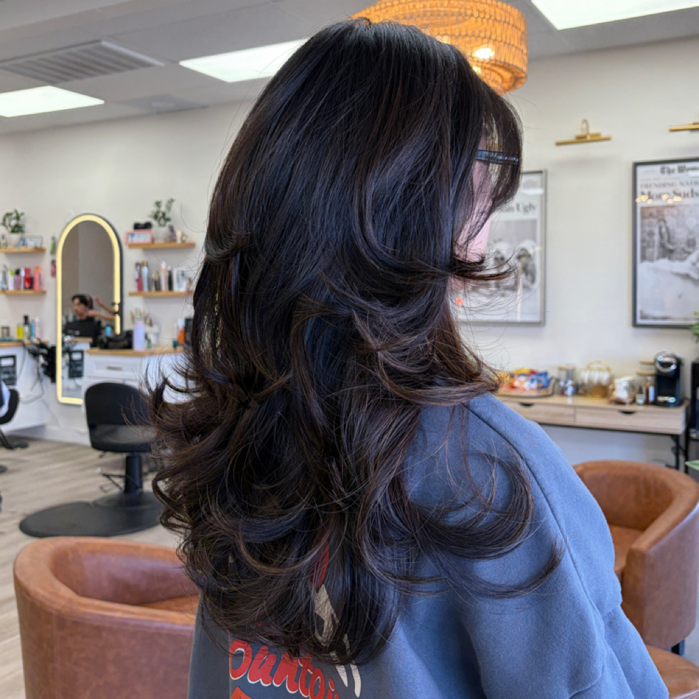 Mid Length Custom Haircut at HairwithMaria in Las Vegas, NV