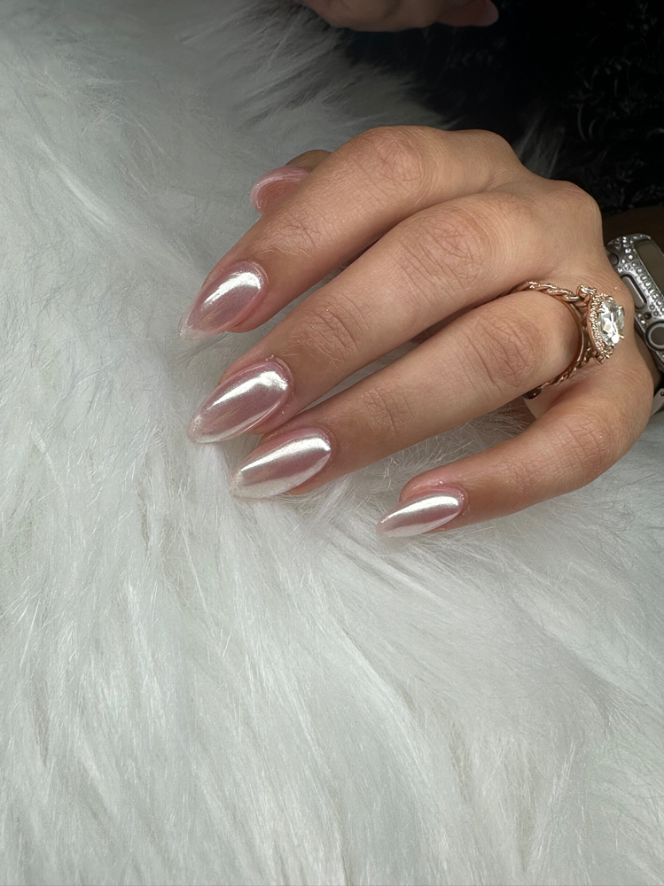 Full Set Almond 1-2 at Nails & Secrets Lounge in El Paso, TX