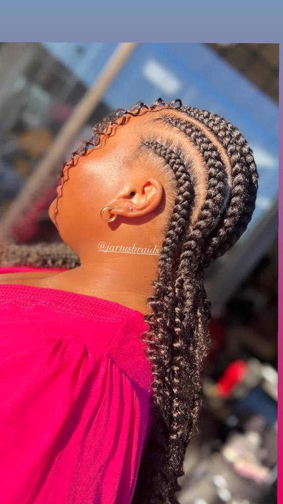 Feed-In Braids (Up to 10 Braids) at Jartu's Braids beauty bar 🇱🇷 in Monroe, LA