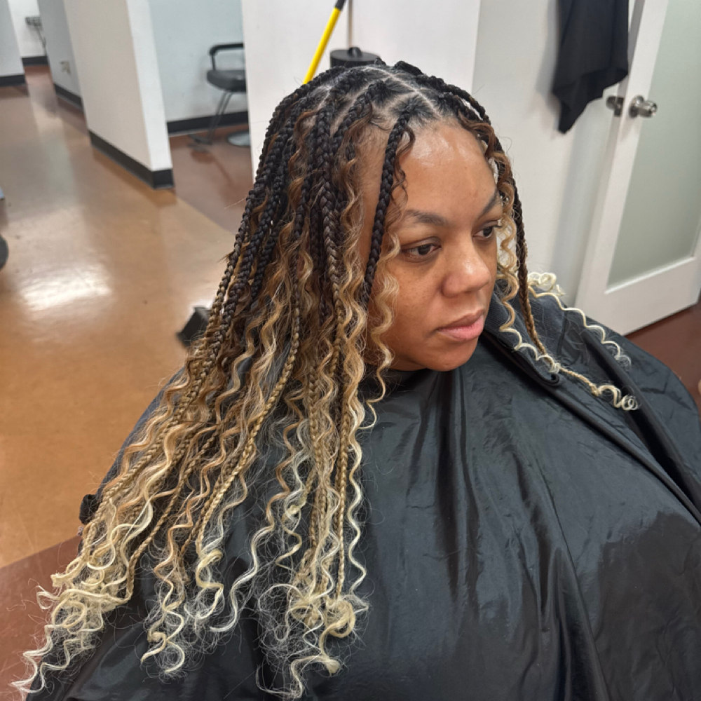 Medium BoHo braids at Middletown Mane in Louisville, KY