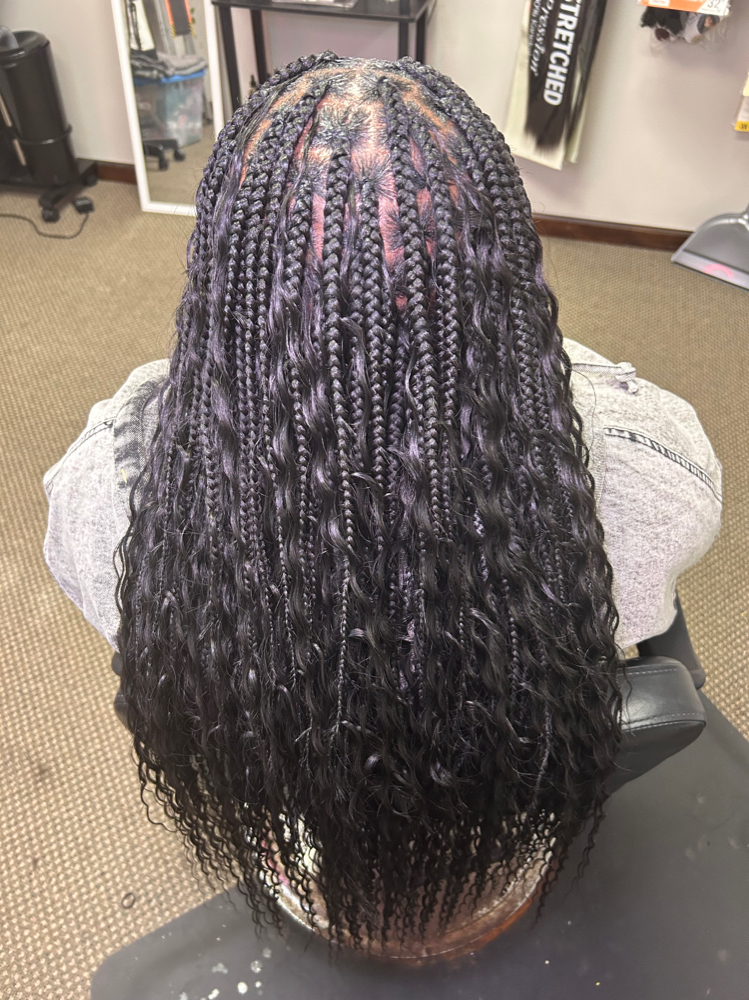 Medium Boho Knotless Braids