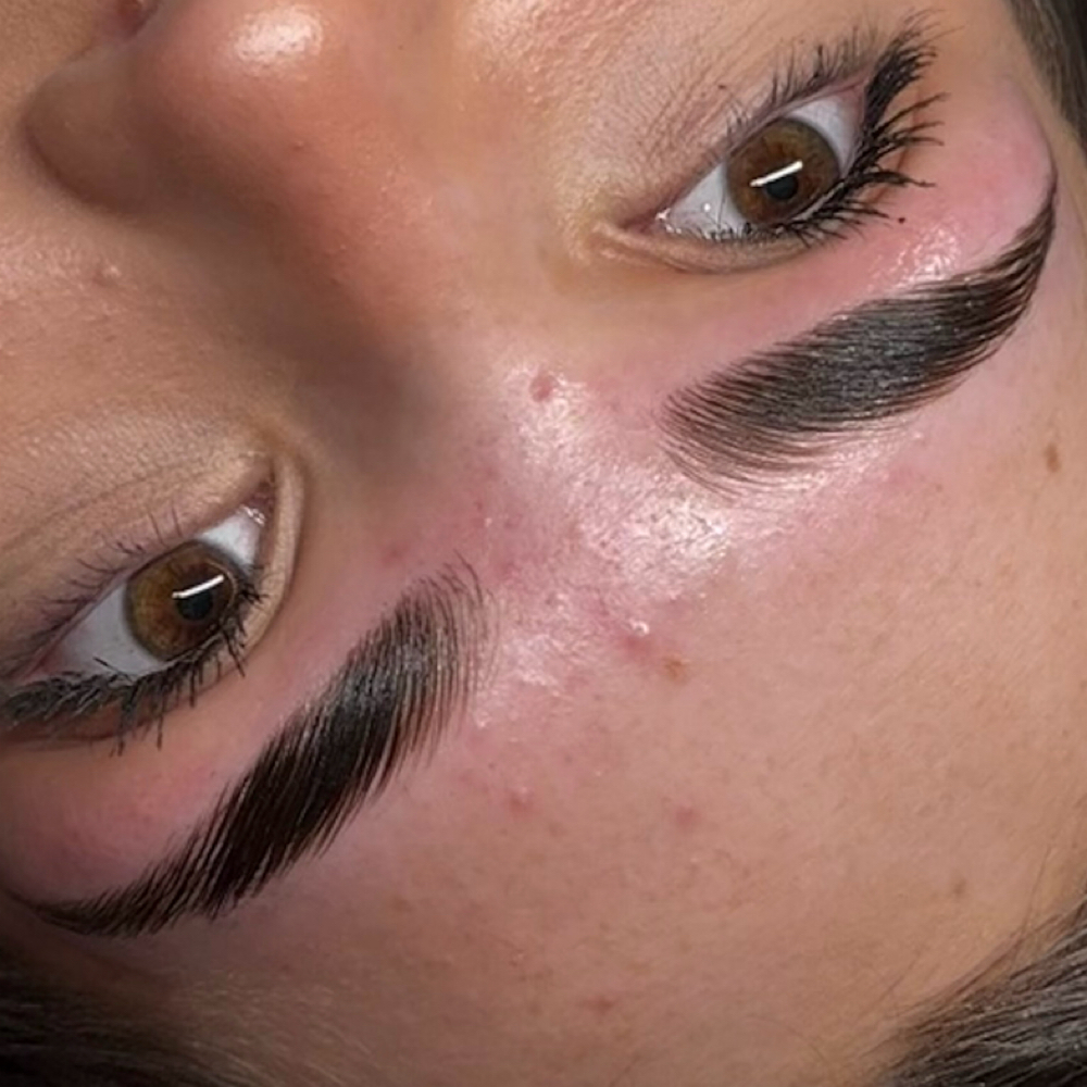 Brow lamination at Aurora Beauty Bar in Auburn, AL