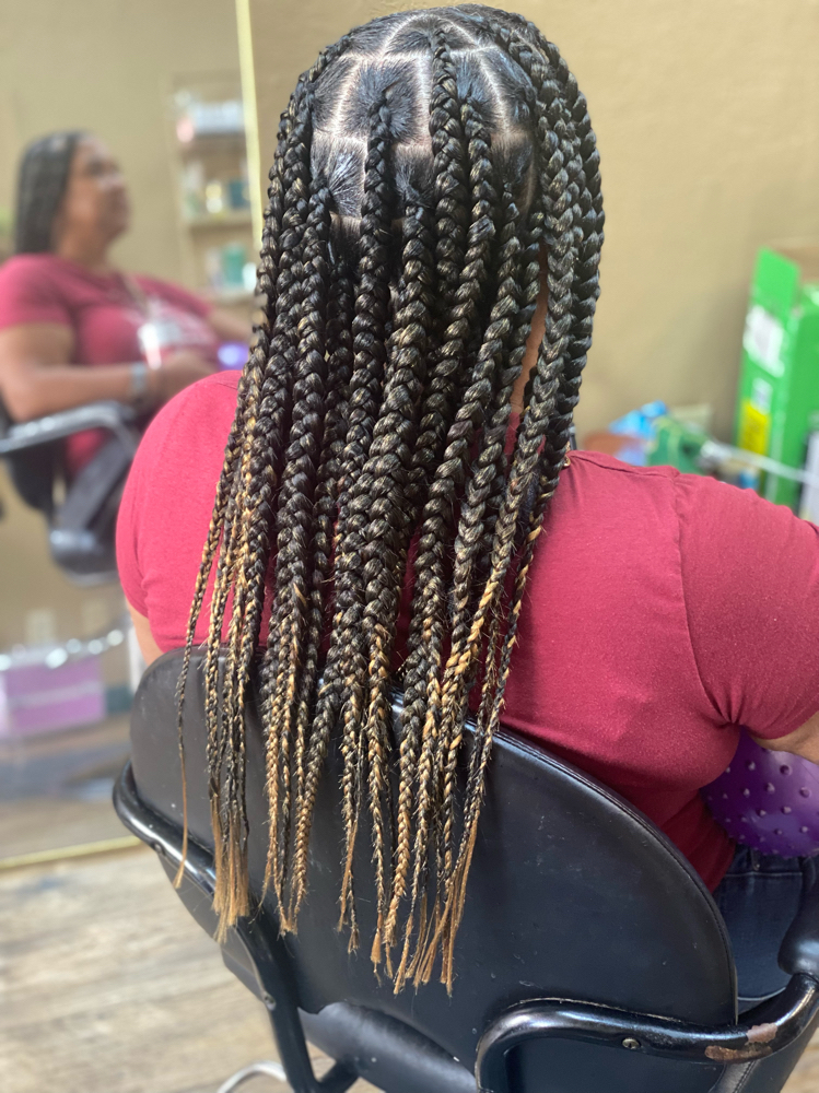 Large Knotless Braids