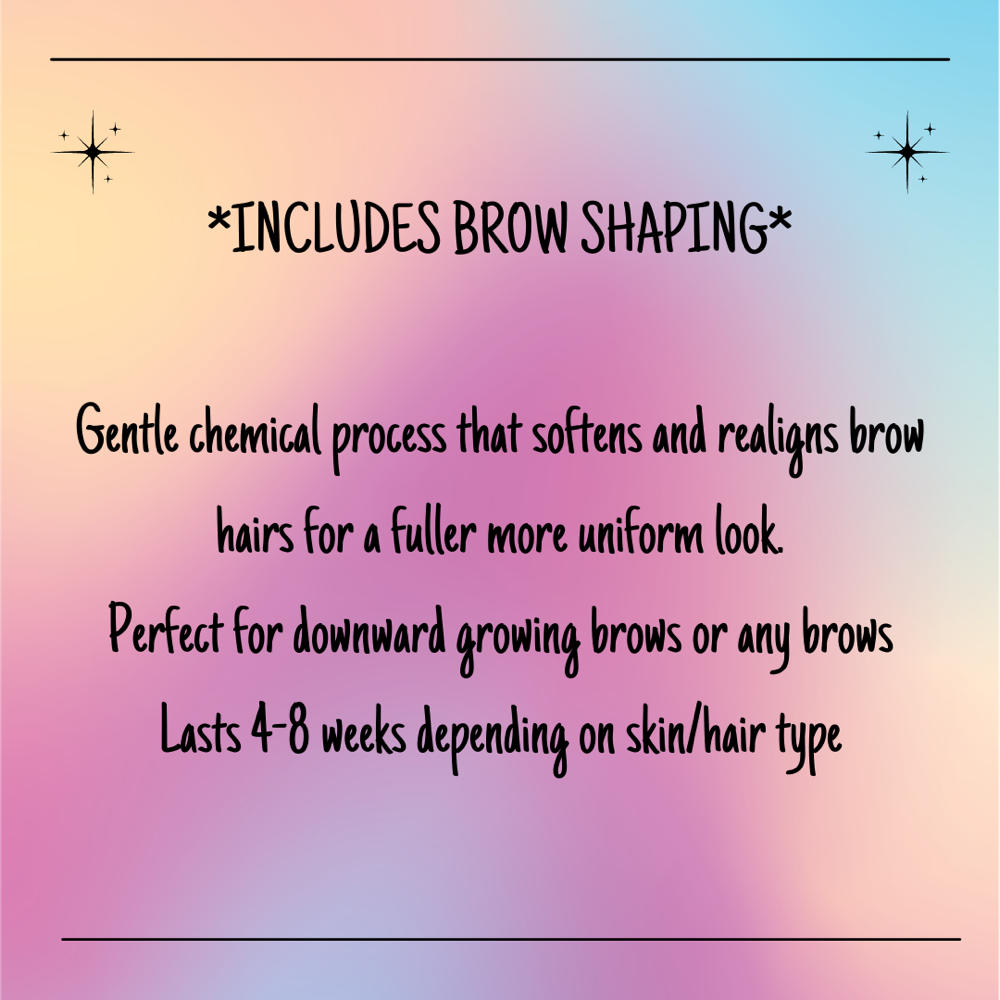 Eyebrow Lamination & Shaping