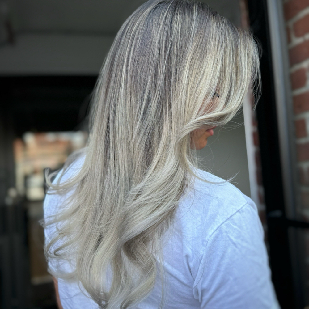 Platinum Root Retouch at Solydified Salon in Nashua, NH