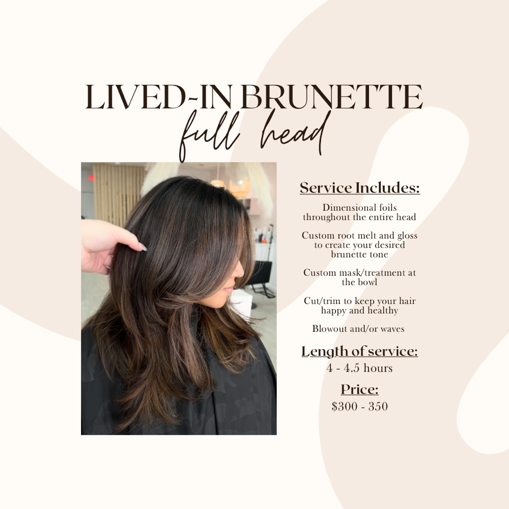 Lived-in brunette (full head)