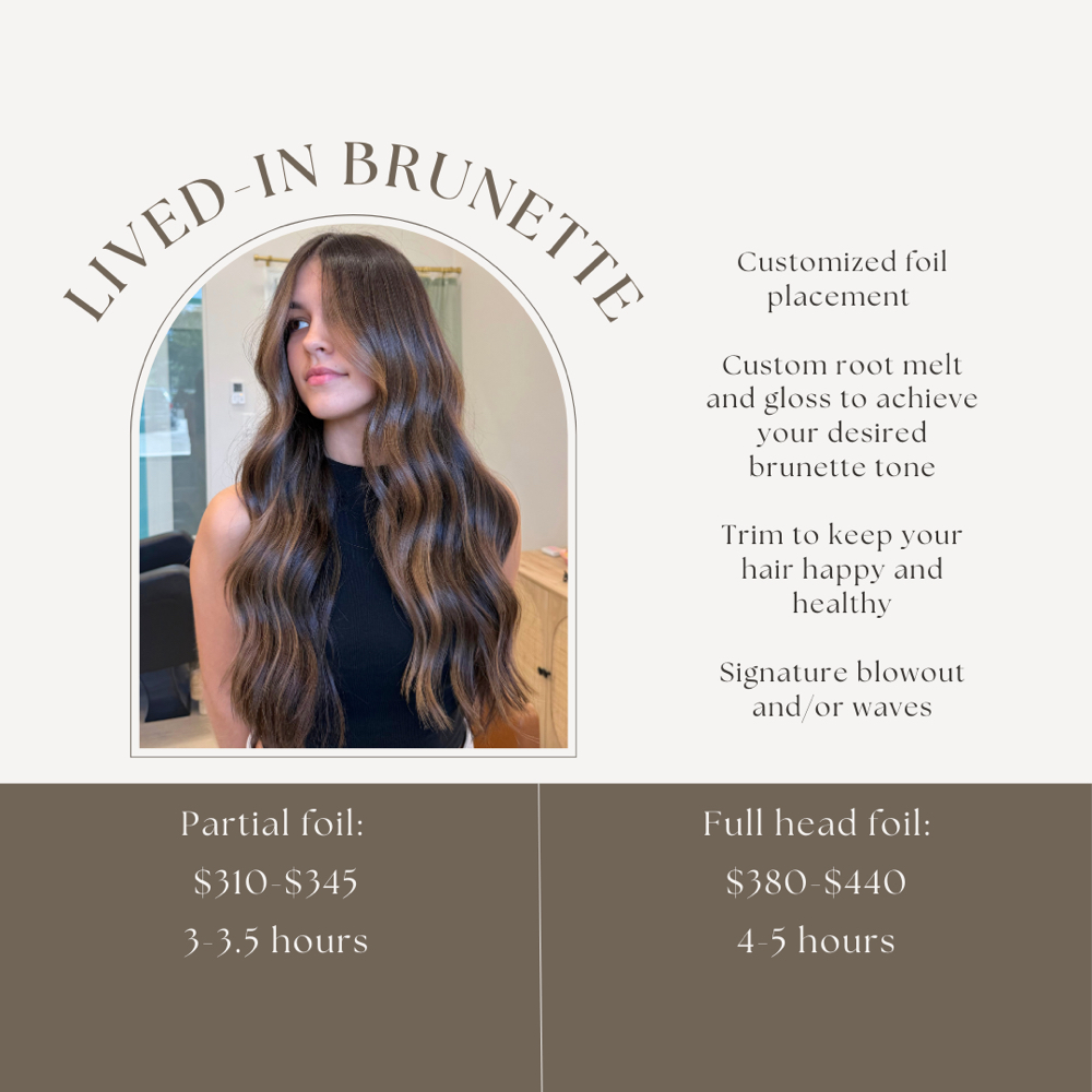 Lived-in brunette with Brittney at Glossed Beauty Bar in Fort Myers, FL