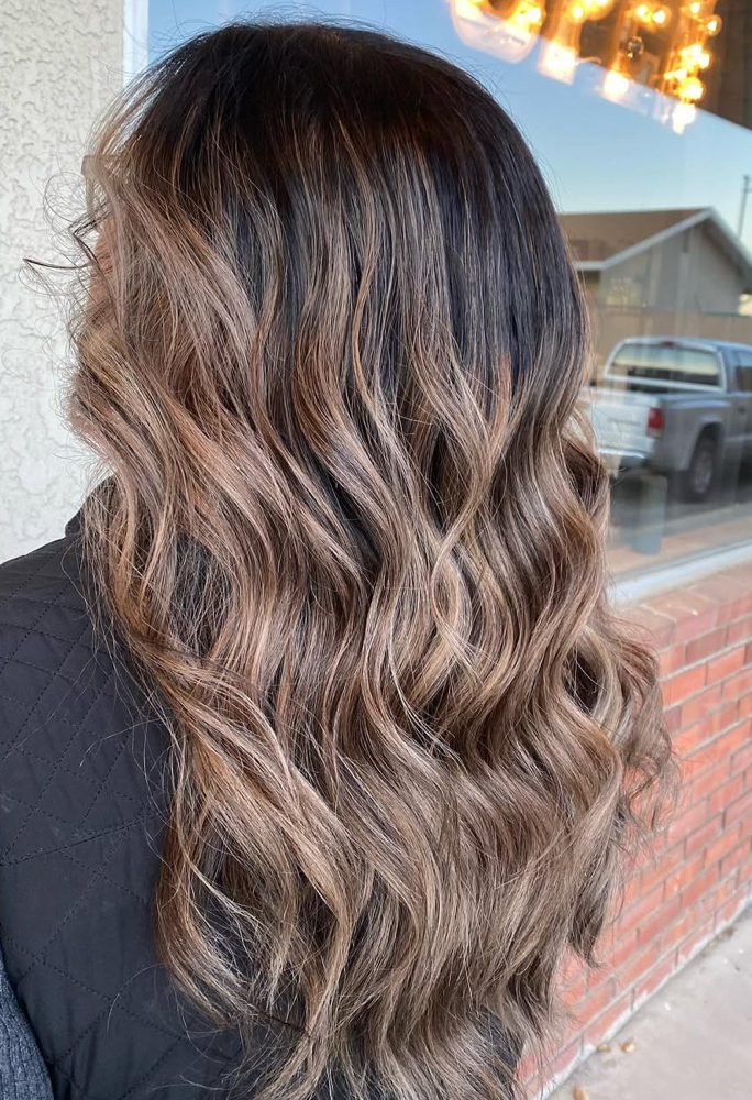 Foilayage With Root Color at sincitystrands in Las Vegas, NV
