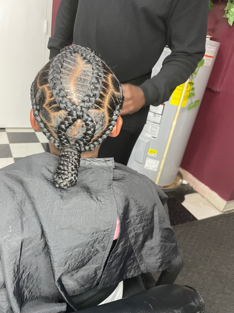 Kid Natural Cornrows/Stitch