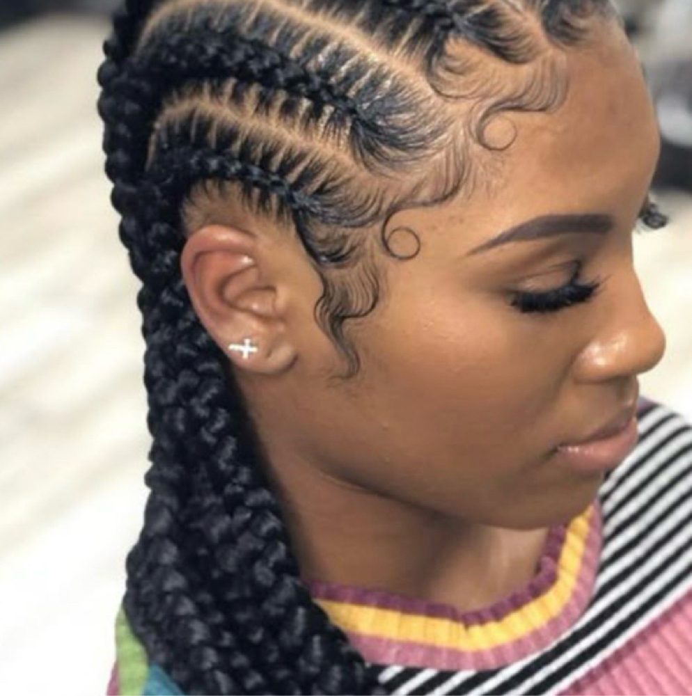 Feed-in Braids (cornrows) at Vanité Hair Studio in Colonie, NY
