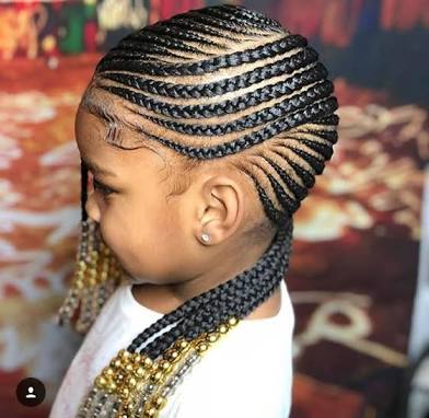 KIDS MEDIUM BRAIDS INTO PONYTAIL