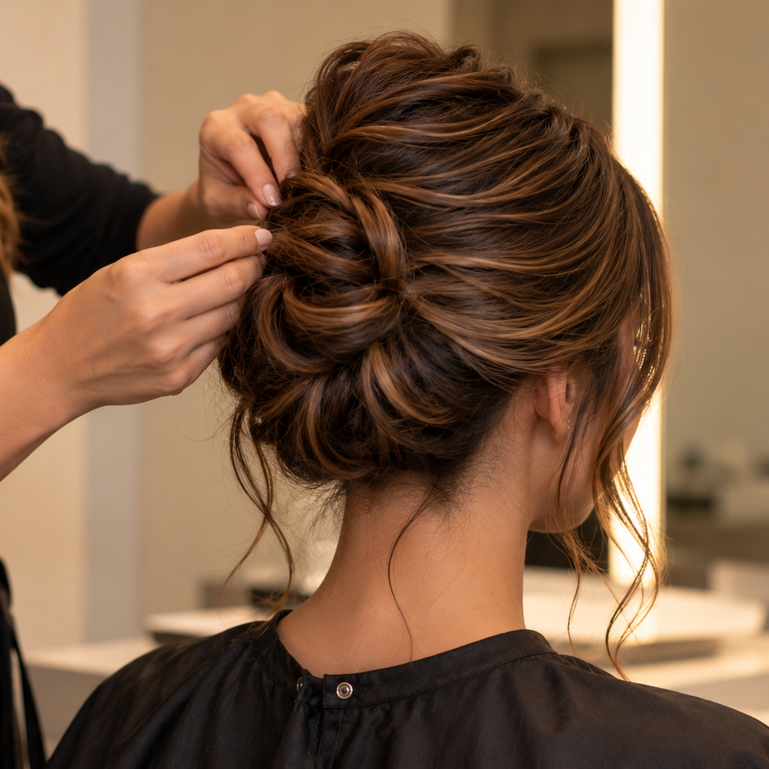 Formal Updo at Ellie’s secret salon in Irvine, CA