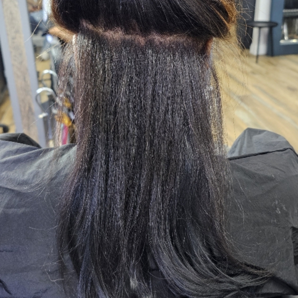 Invisible Microlink Wefts at Melanie Charlton Hair in Los Angeles, CA