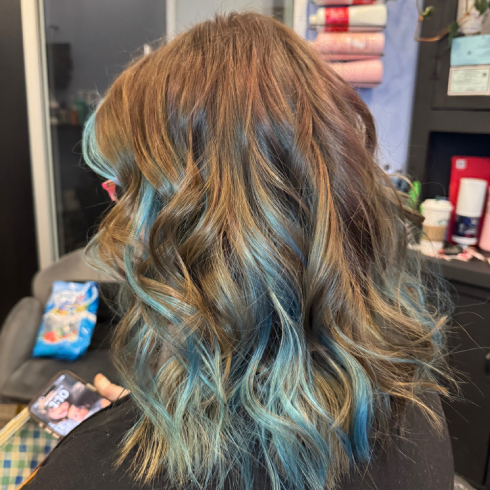 All Over Color+ Partial Foil+ Style at Hidden Beauty Studios in Charlotte, NC