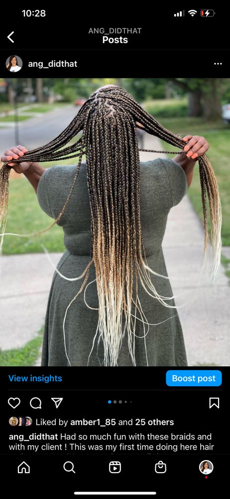 Medium Thigh Lngth Box Braids