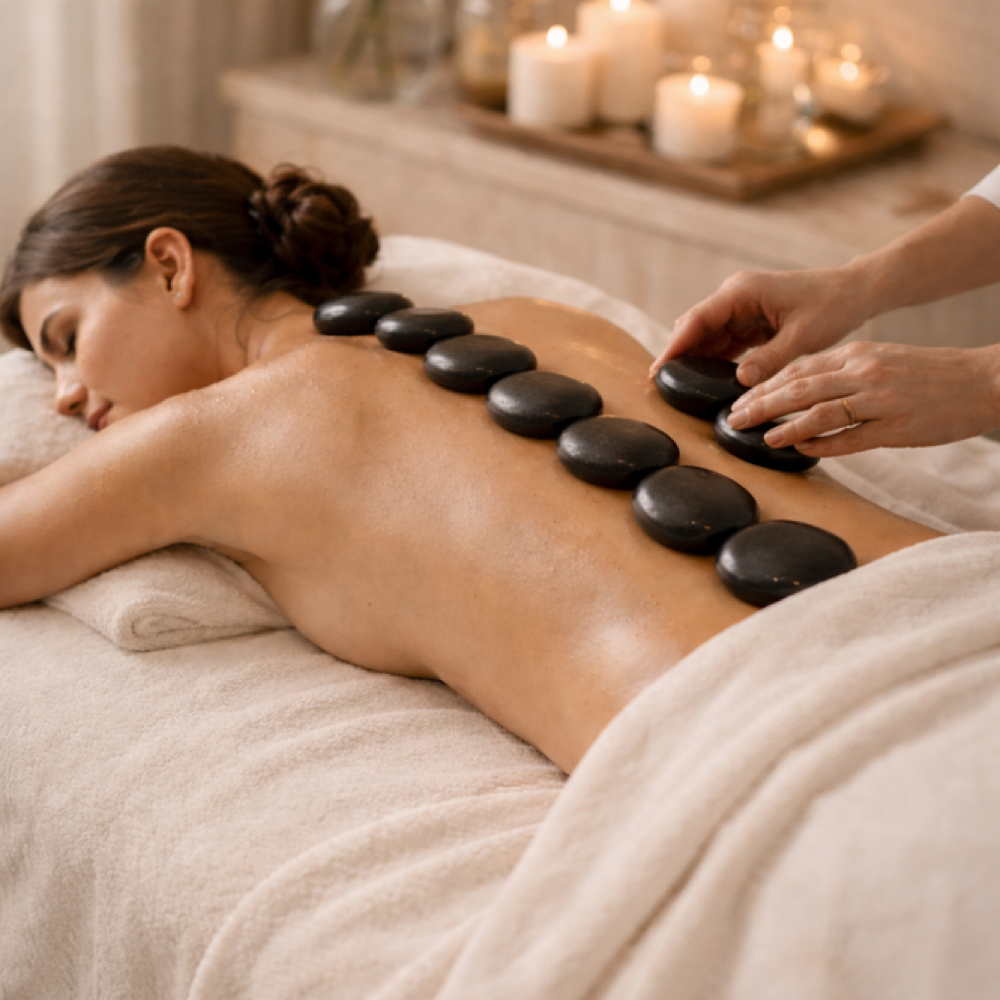 Grande Relevé Hot Stone Massage at Poised Aesthetics in Scottsdale, AZ