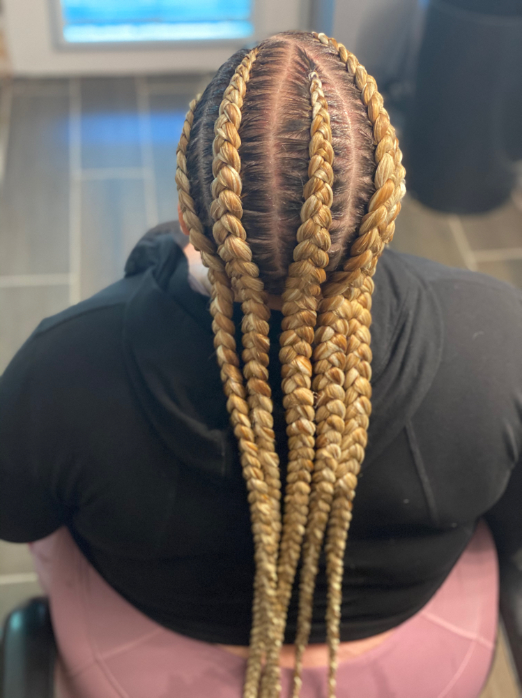 5 Feed In Braids at Braids By Aurora in Houston, TX