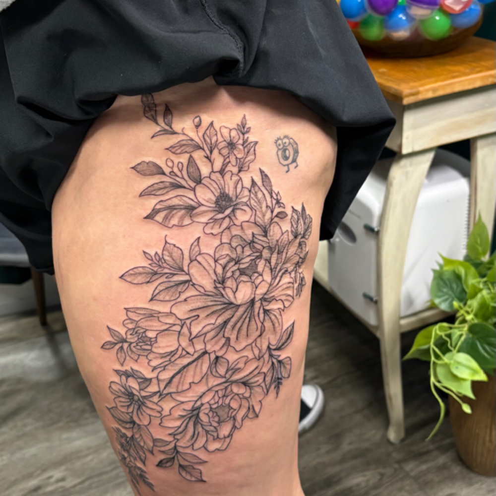 Half Leg (Front, Outer Or Back) at Tiny Elephant Ink in Omaha, NE