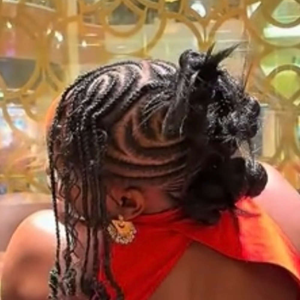 Corn Row Style With Extensions at Mama Bear Beauty Hair Care in Abilene, TX