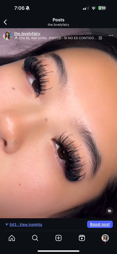 Mega Wispy Lash Extensions at The lovely Fairy in Dinuba, CA