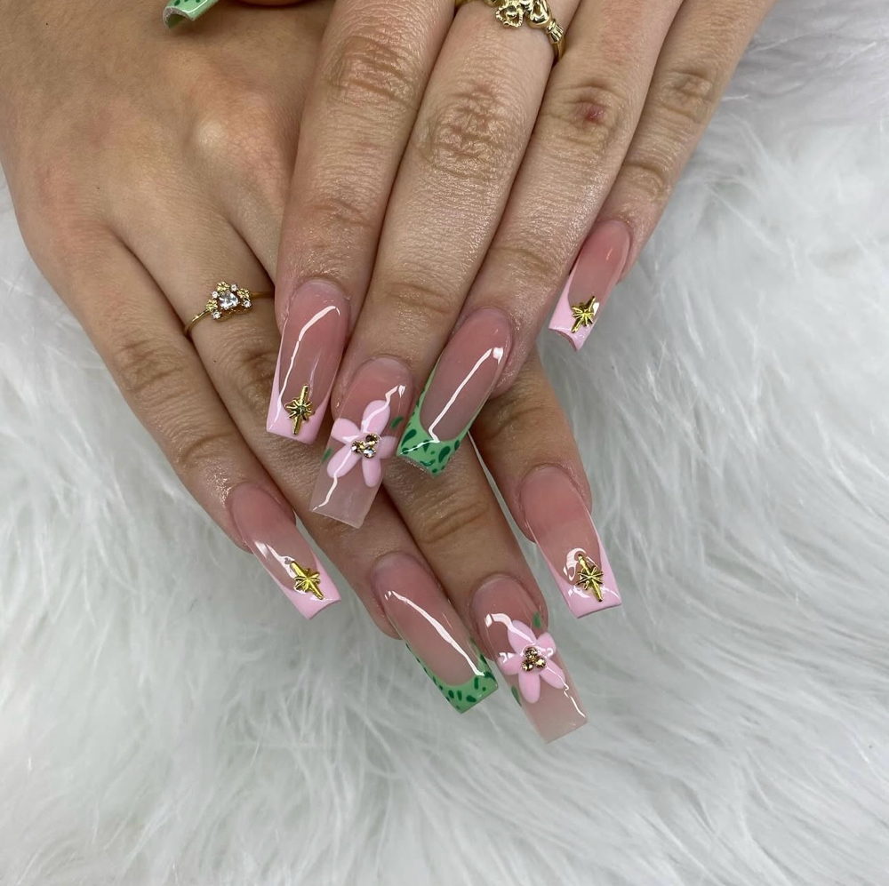 Long Acrylic Fill at Nail tatts studio in Sumter, SC