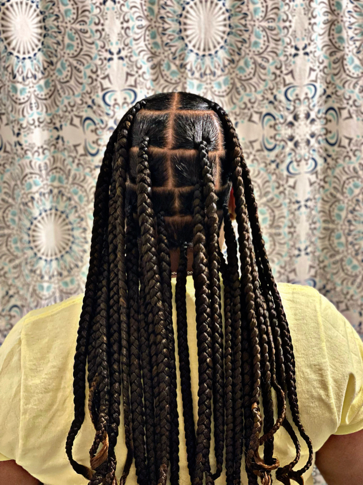 Large Knotless Braids(Waist Length)