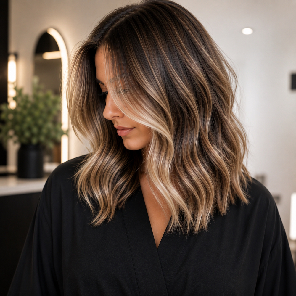 Medium Length Balayage at Allure hair salon in Lubbock, TX