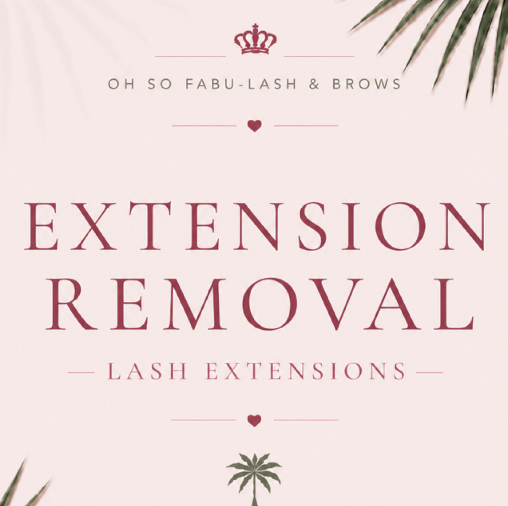 Extension Removal at Oh So Fabu-Lash & Brows in Delray Beach, FL