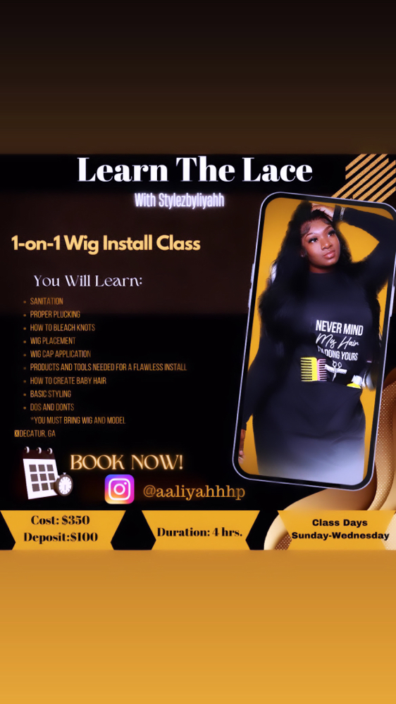 1-on-1 Wig Install Class