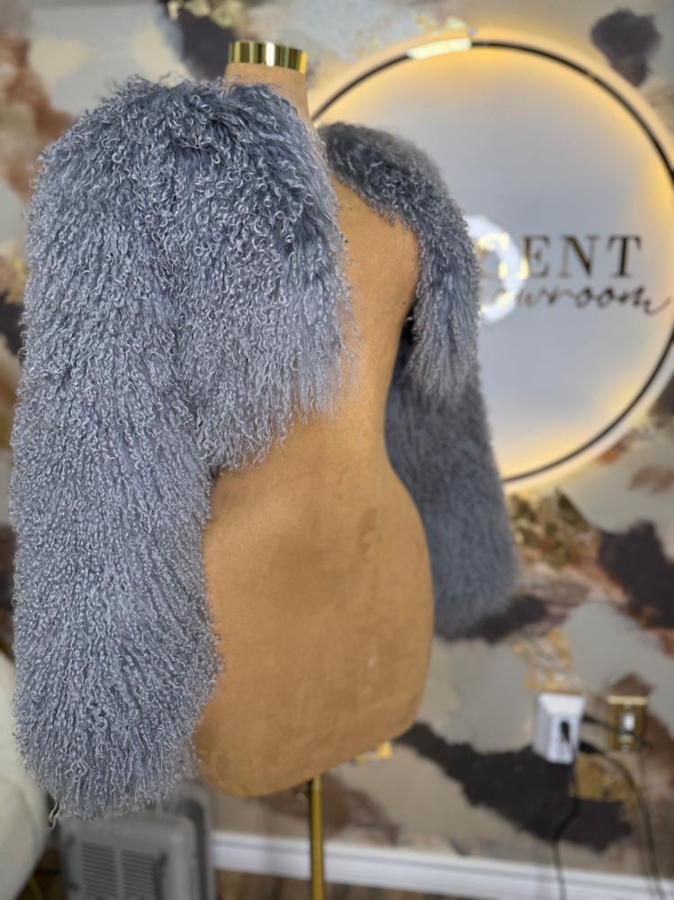 Grey Mongolian Fur