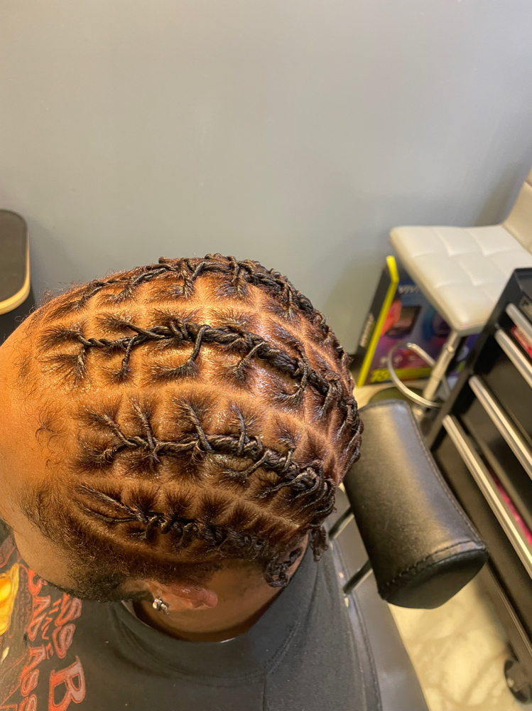 Barrel Braids On Loose Natural Hair