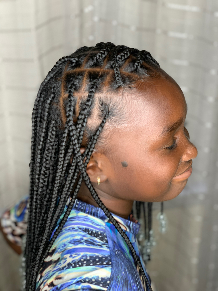 Kids Knotless Braids Touch Up
