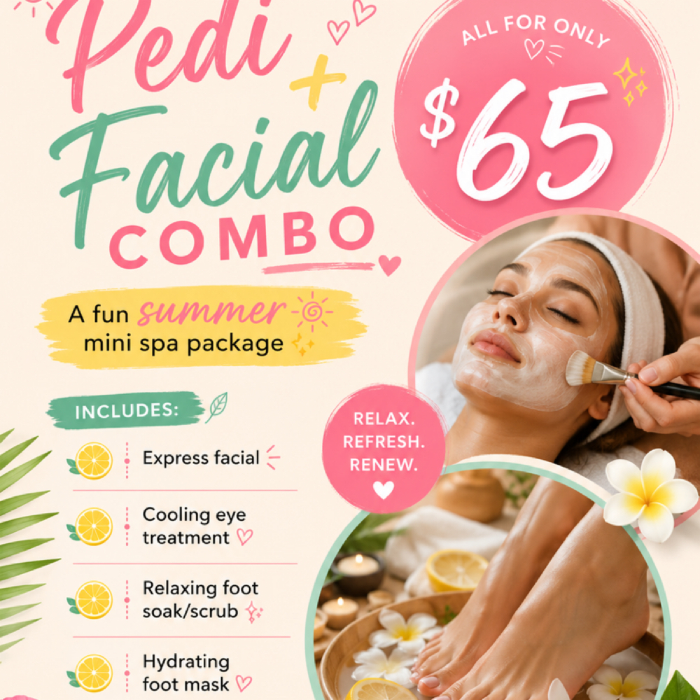 Summer Foot Scrub & Facial Combo at Bare Skin & Spa in Jonesville, VA