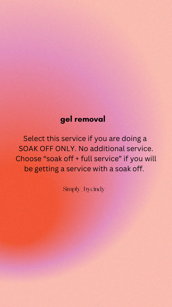 Gel Soak Off Only