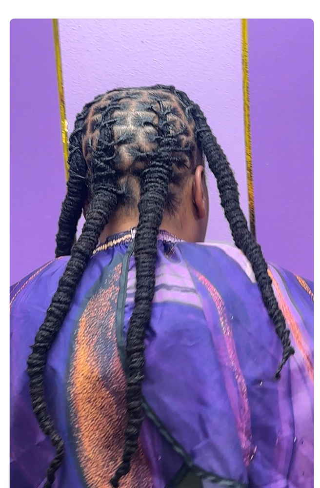 Loc retwist/style(midback)