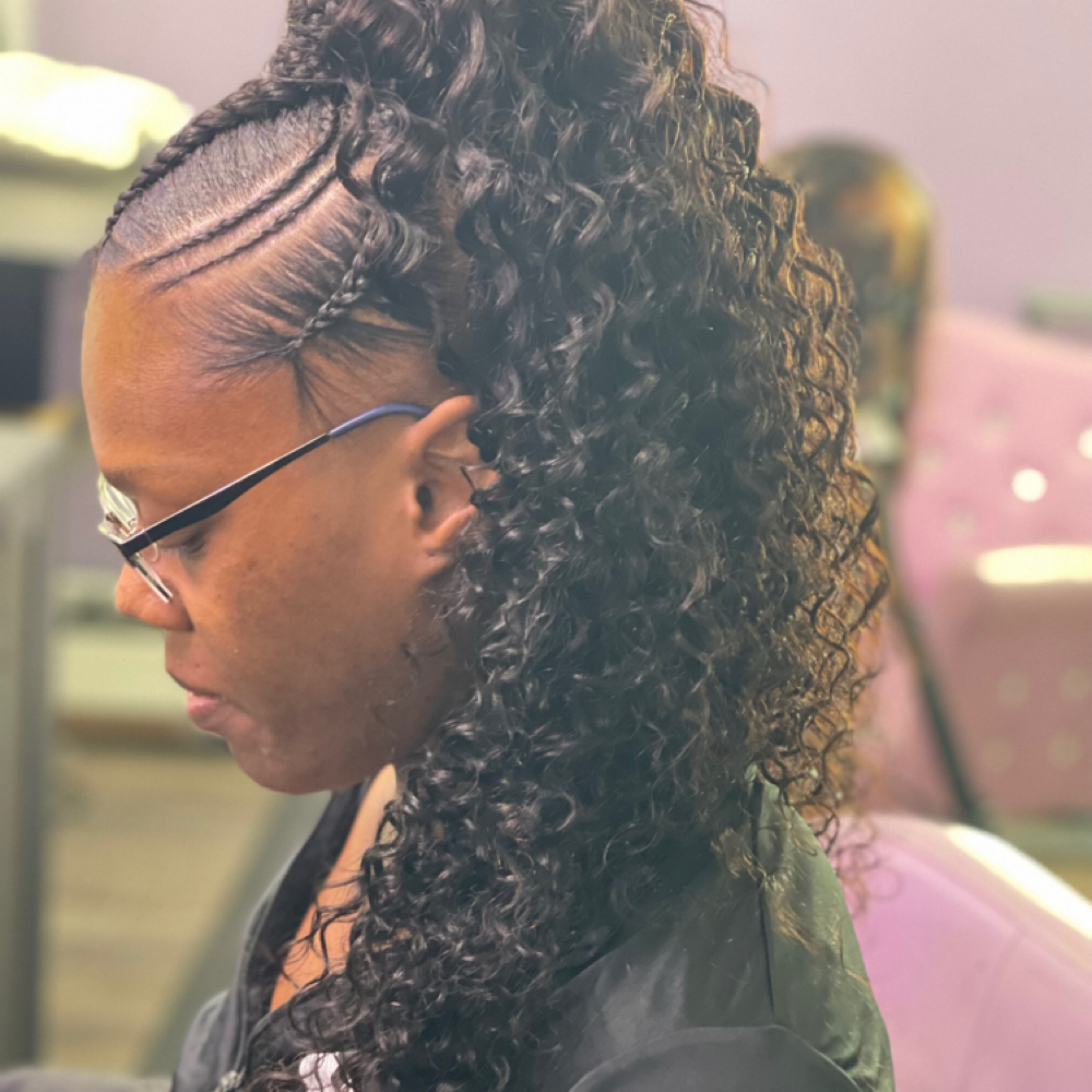 Half Up ,half Down Down Quickweave at Audacity beauty parlor in Reno, NV