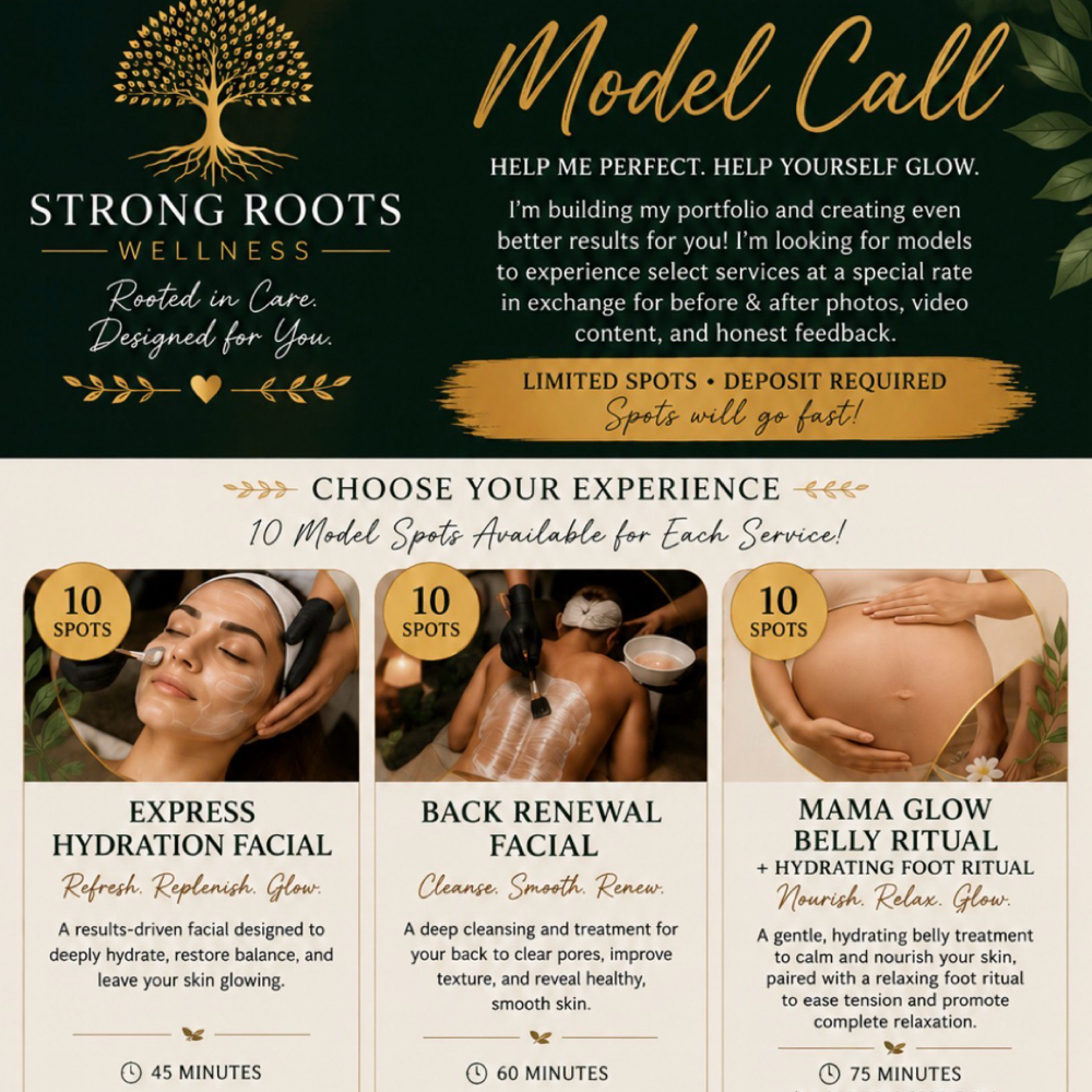 MODEL CALL at Strong Roots Wellness in New Braunfels, TX