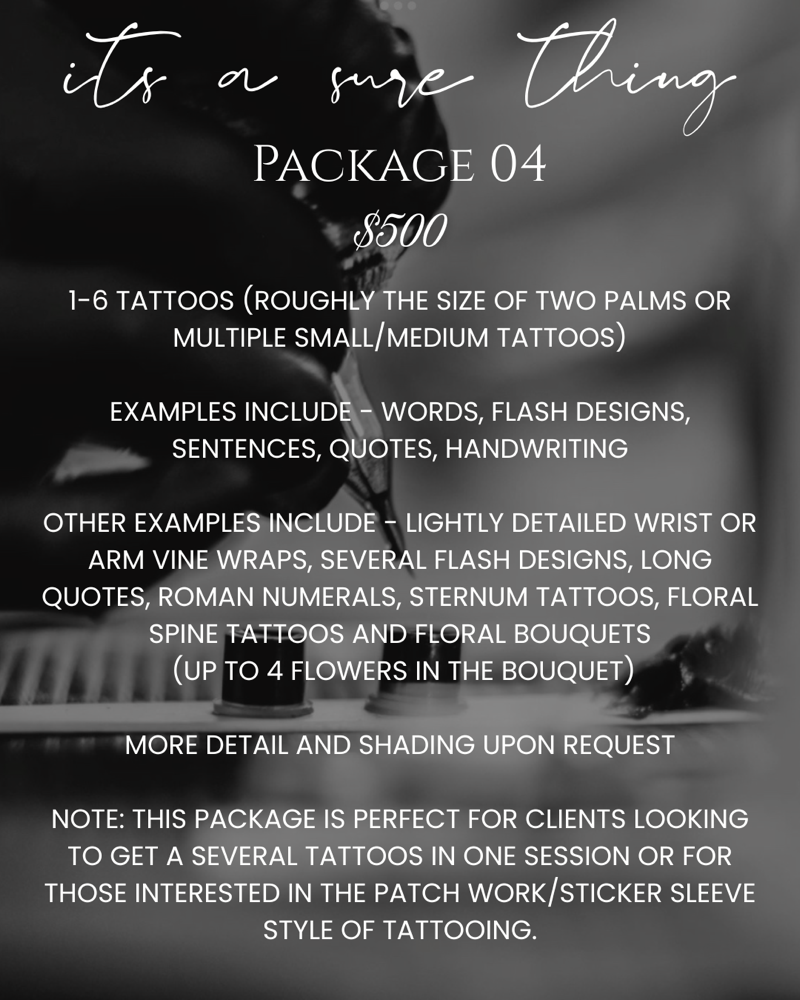Tattoo Package 04 Its a Sure Thing