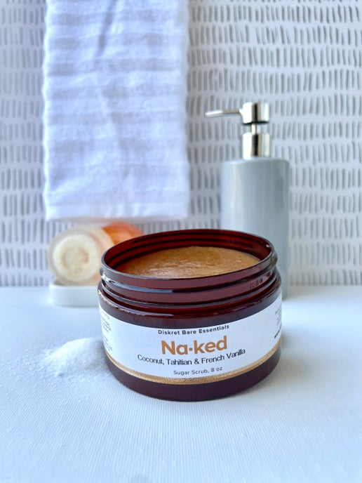 Naked Sugar Scrub, 8 oz