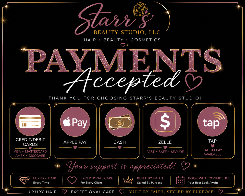 Payments at Starr's Beauty Studio in Town & Country, MO
