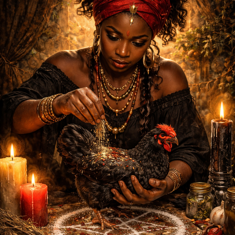 🐓BLACK CHICKEN PROTECTION WORK at Munchkin Tarot & Oracle in Greensboro, NC