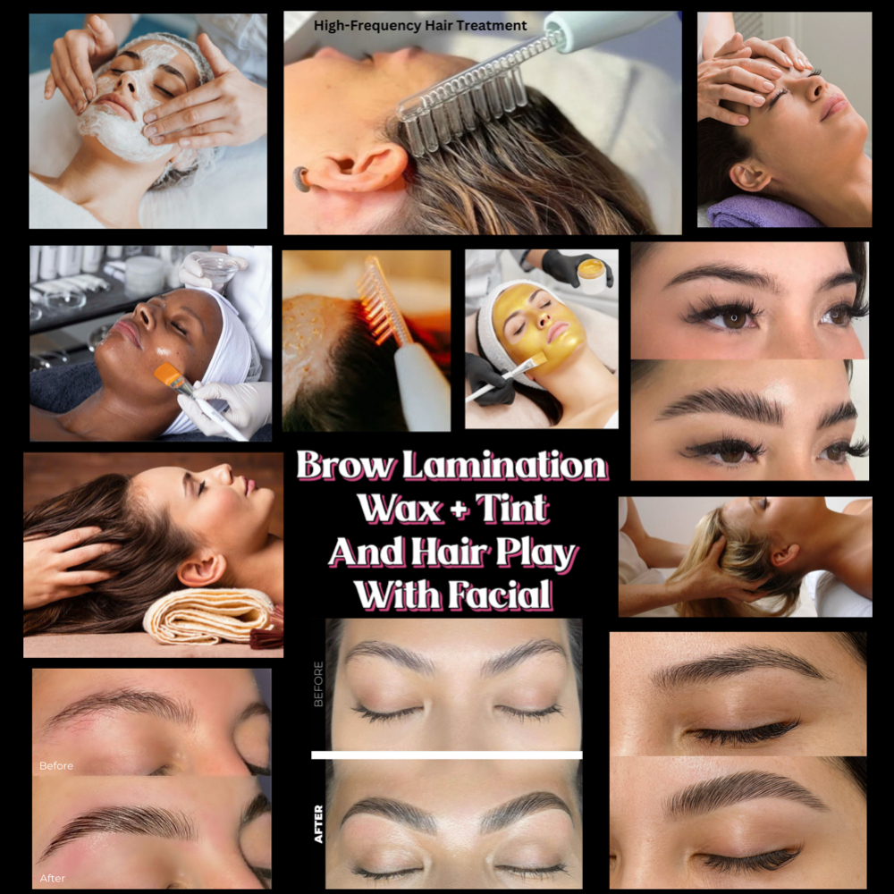 Brow Lami/Wax/Tint & Facial Package at Glam and Glow in Crosby, TX