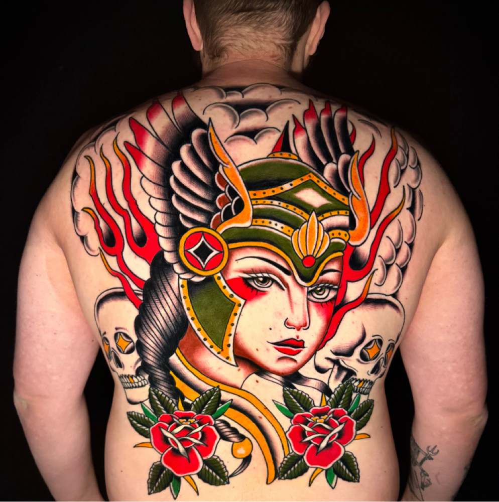 Back Piece (Session 3-Color) at Hard Luck Tattoo in Nashua, NH