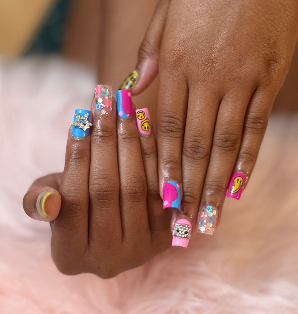 Kids Gel-X Full Set, X-Short Square