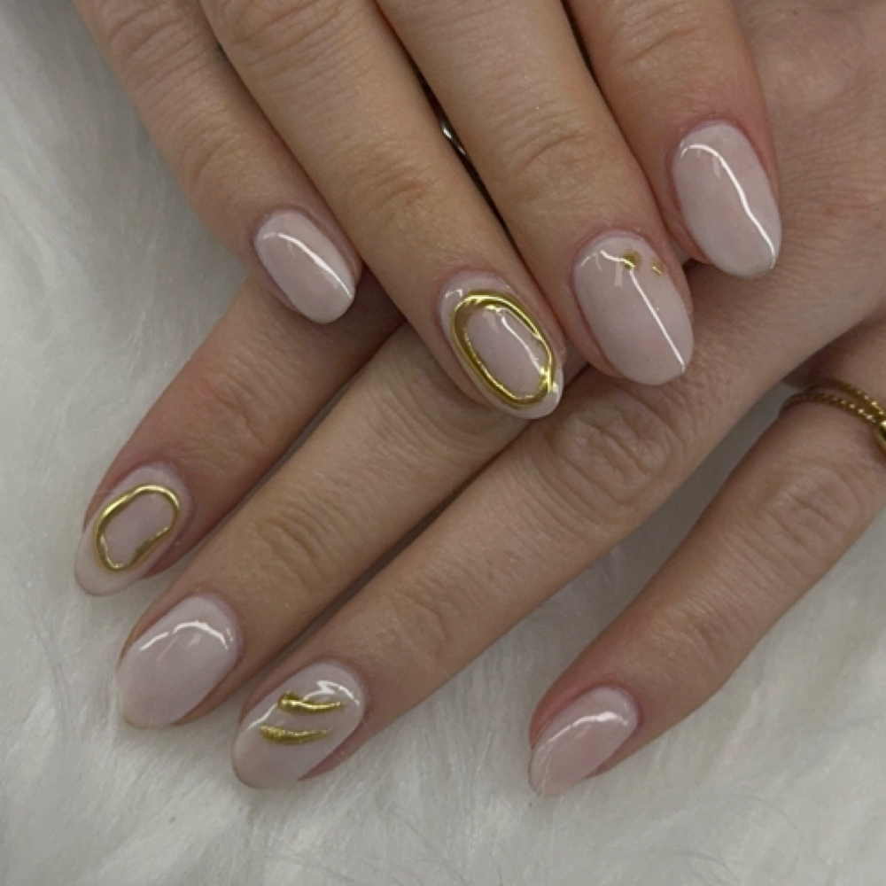 No-Chip Gel Manicure Minimal Design at Arcadia Lane Studio in Downers Grove, IL