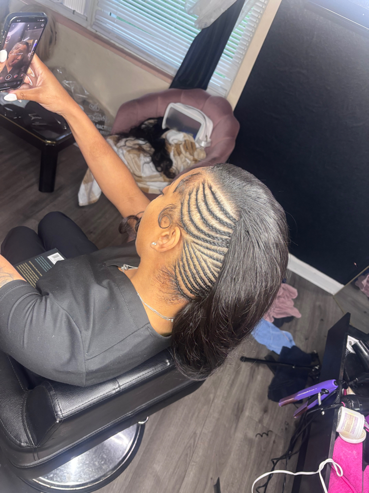 Half Braids Half Bond in at The Braid Boutique 706 in Augusta Ga, GA